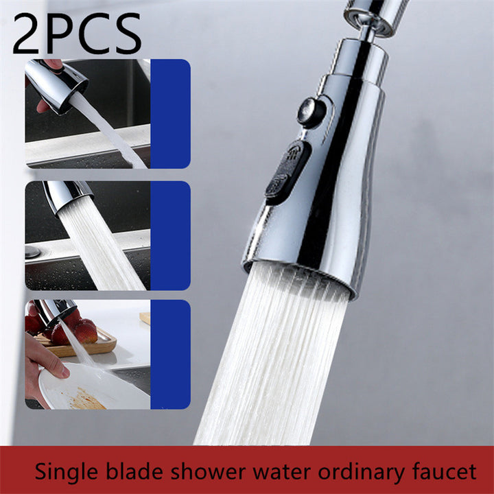 Universal Pressurized Faucet Sprayer Anti-splash 360 Degree Rotating Water Tap Three Stall Water Saving Faucet Nozzle Adapter Tenko Store
