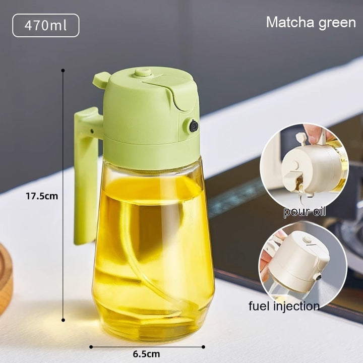 470ML Olive Oil Sprayer Dispenser For Cooking BBQ 2 In 1 Glass Oil Vinegar Soy Sauce Spray Kitchen Oil Bottle For Air Fryer Tenko Store
