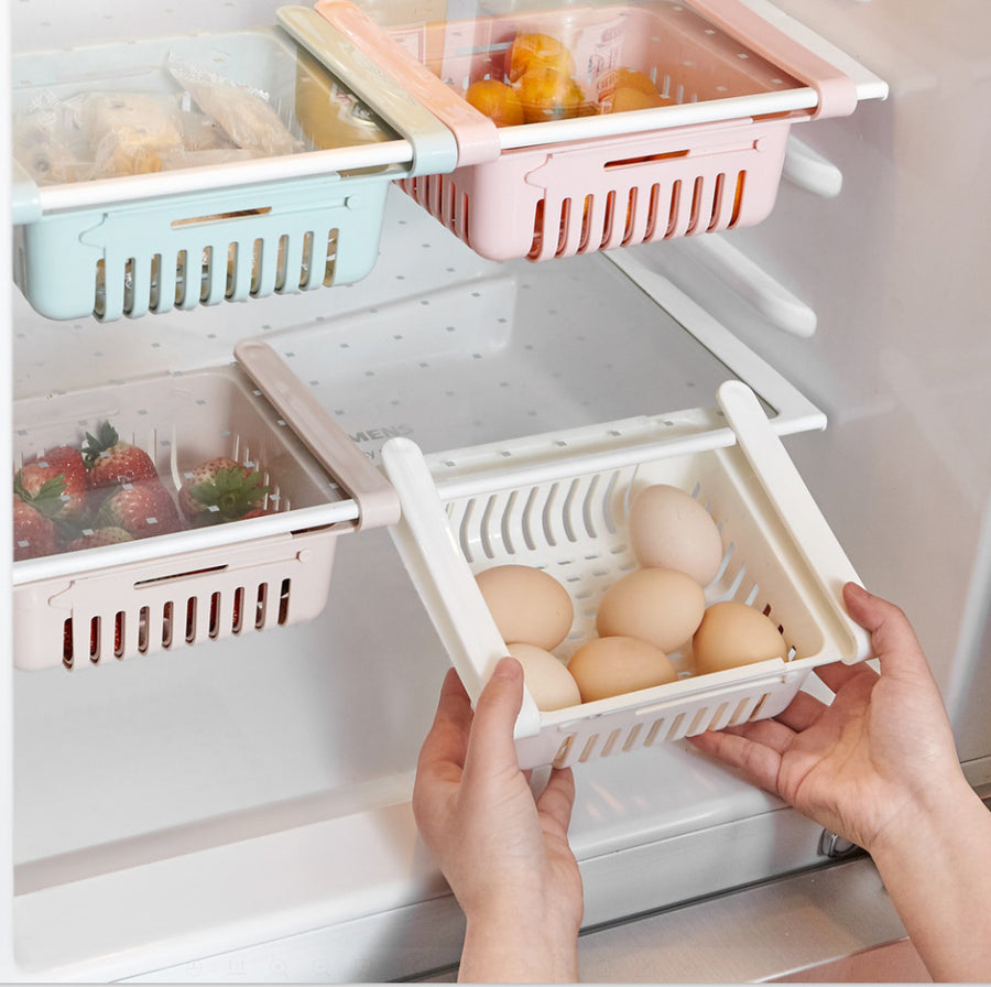 Refrigerator Storage Basket Stretchable Multifunction Kitchen Refrigerator Storage Box Tenko Store
