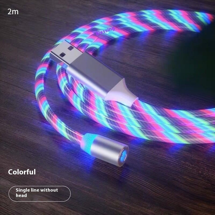 Magnetic Charging Cable Streamer Fast Charging Cable Lighting Micro USB Cable LED Magnet Charger Type-C Cable Tenko Store