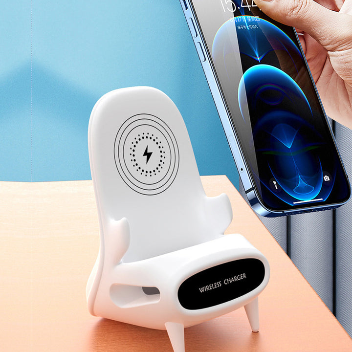 Portable Mini Chair Wireless Charger Desk Mobile Phone Holder Wireless Charger 10W Fast Charge Special Gift Tenko Store