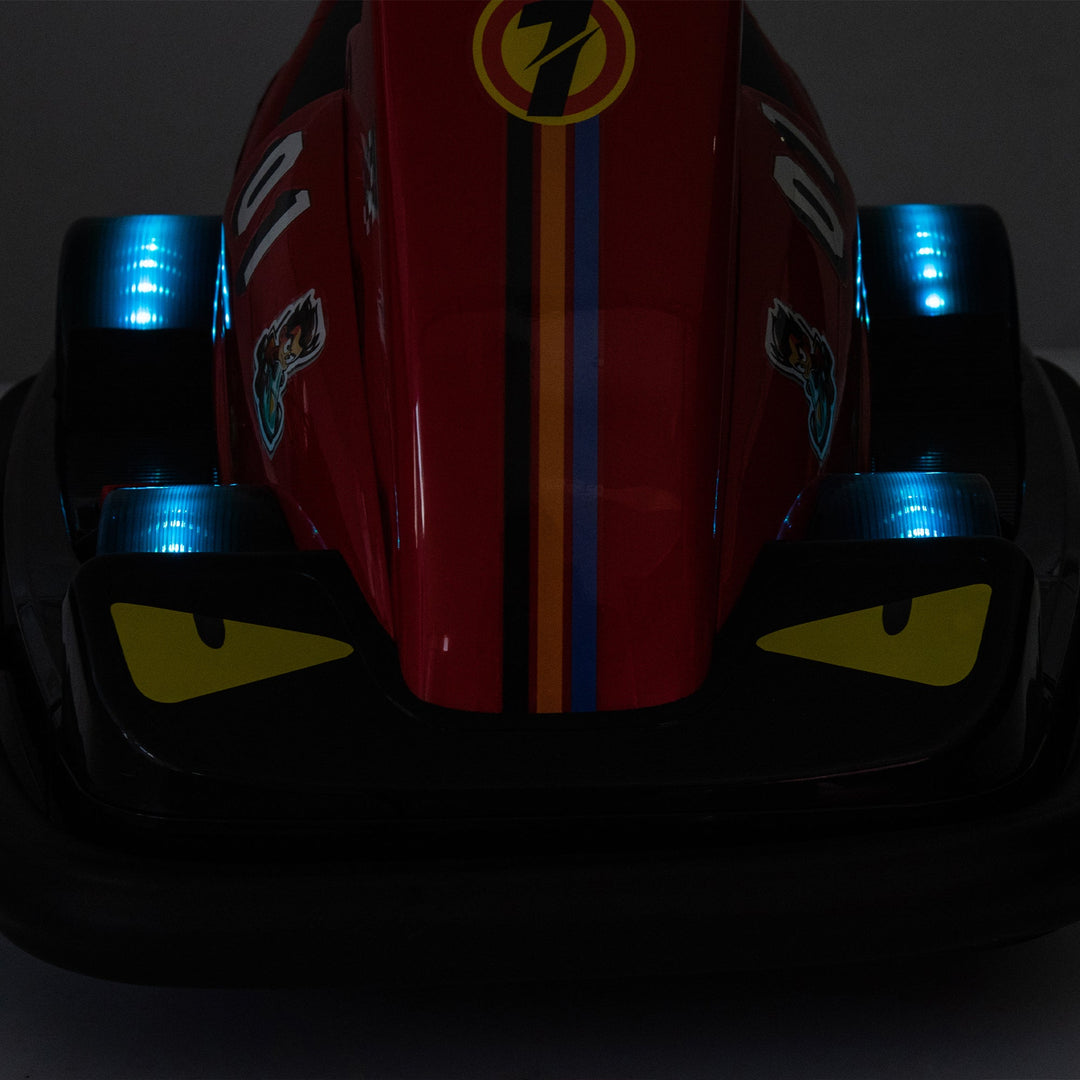 12V Kids Ride On Motor Bumper Car,integrating system,Rotate 360 degrees in place,Collision triggers sound effects and lights,Four - wheel waterfall light,Cute appearance design for kids aged 3 - 5. - Tenko Co., Ltd.