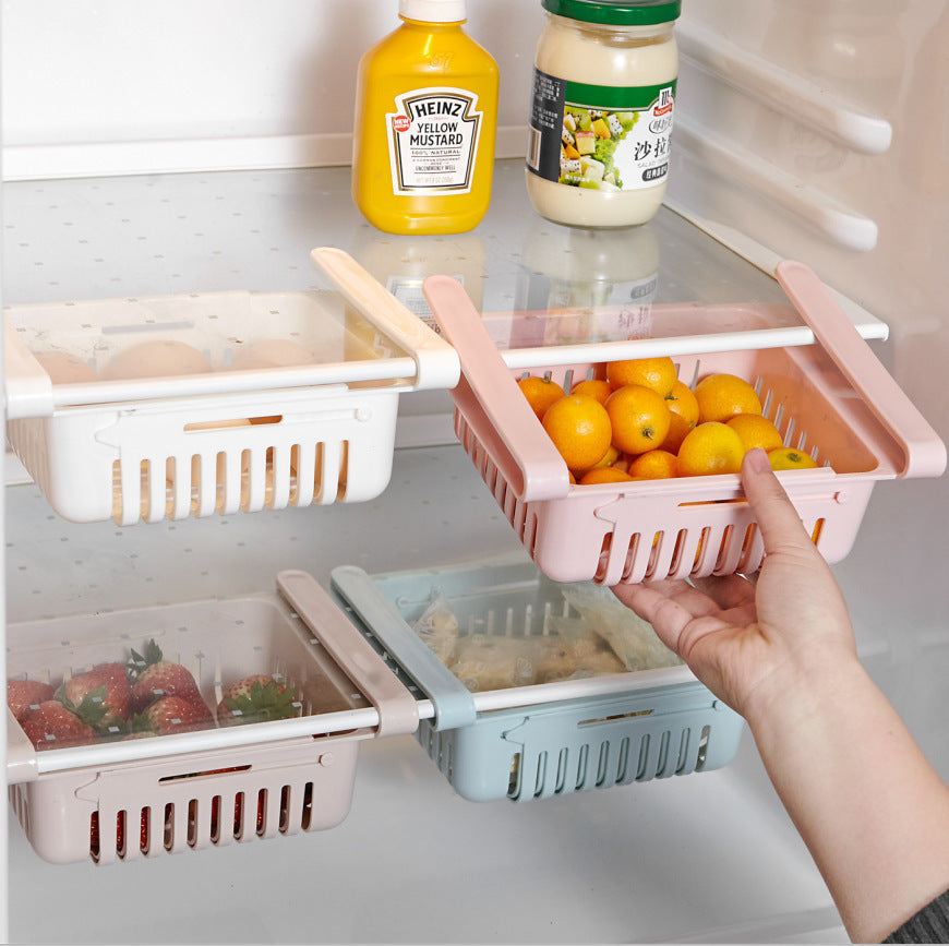 Refrigerator Storage Basket Stretchable Multifunction Kitchen Refrigerator Storage Box Tenko Store