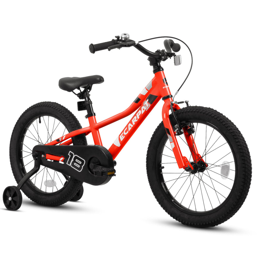 Kids Bike 18 Inch Wheels, 1-Speed Boys Girls Child Bicycles For 3-5Years, With Removable Training Wheels Baby Toys, Front V Brake, Rear Holding Brake - Tenko Co., Ltd.