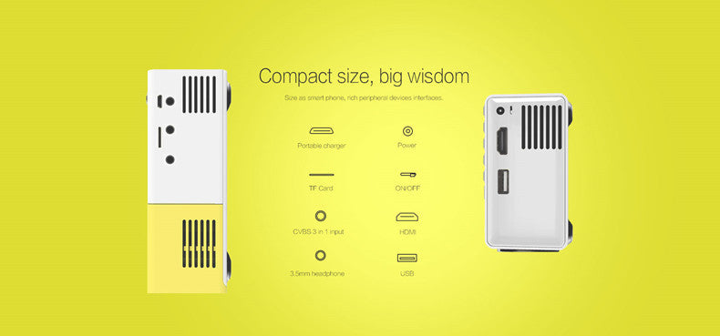 HD 1080P Mini Mini Projector Tenko Store