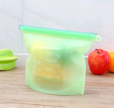 Silicone fresh-keeping bag vacuum sealed bag food  storage bag refrigerator food fruit storage bag Tenko Store