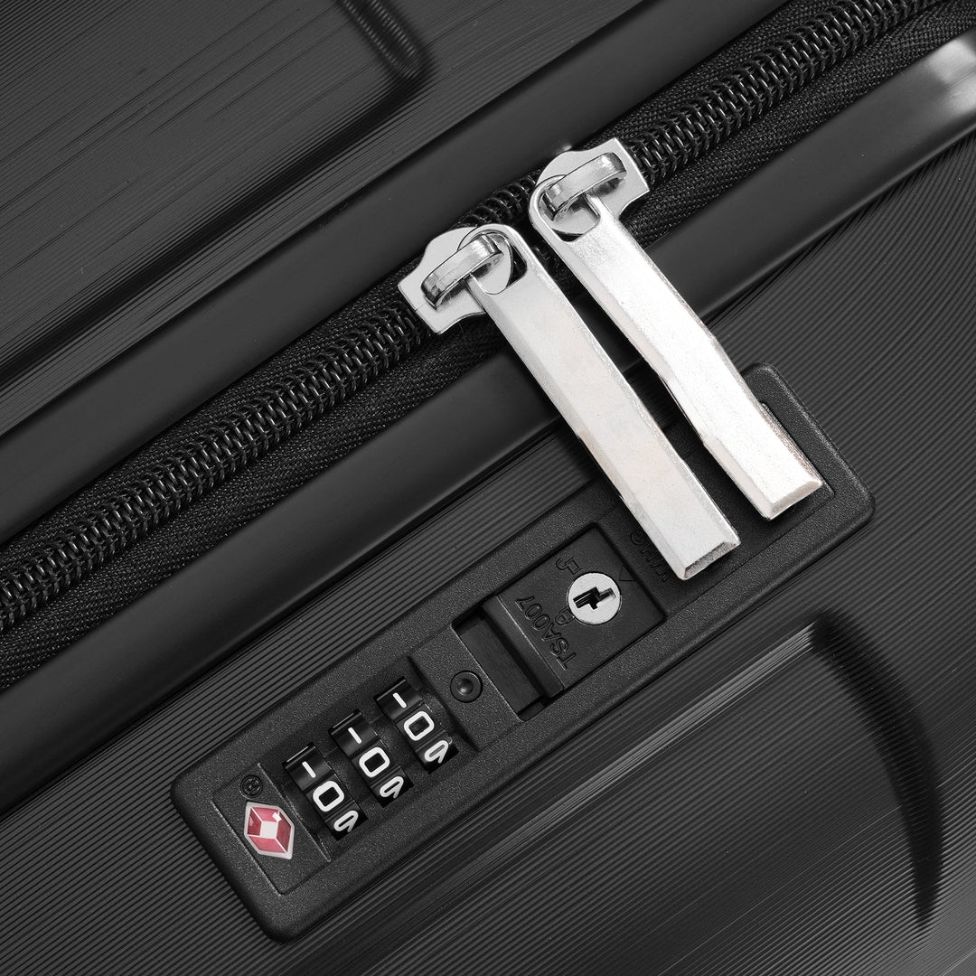 20 - Inch Hardshell Carry - On Luggage, Lightweight Durable ABS Suitcase with Spinner Wheels, Built - in TSA Lock, 2 Packing Cubes, Black - Tenko Co., Ltd.