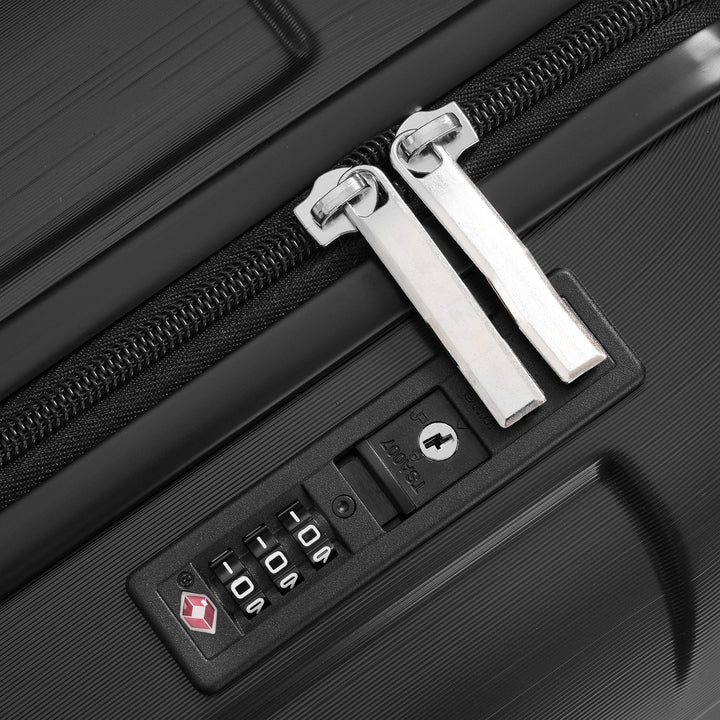 20 - Inch Hardshell Carry - On Luggage, Lightweight Durable ABS Suitcase with Spinner Wheels, Built - in TSA Lock, 2 Packing Cubes, Black - Tenko Co., Ltd.
