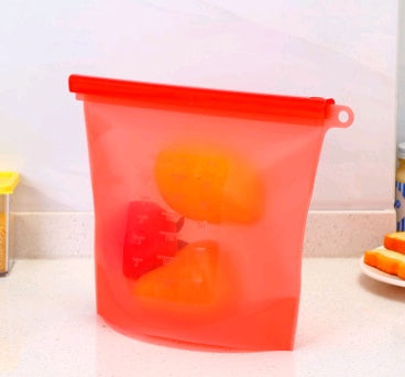 Silicone fresh-keeping bag vacuum sealed bag food  storage bag refrigerator food fruit storage bag Tenko Store