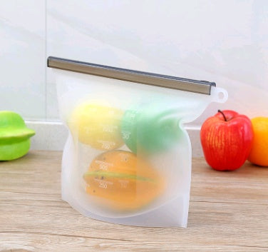 Silicone fresh-keeping bag vacuum sealed bag food  storage bag refrigerator food fruit storage bag Tenko Store