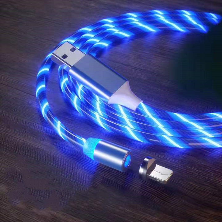 Magnetic Charging Cable Streamer Fast Charging Cable Lighting Micro USB Cable LED Magnet Charger Type-C Cable Tenko Store