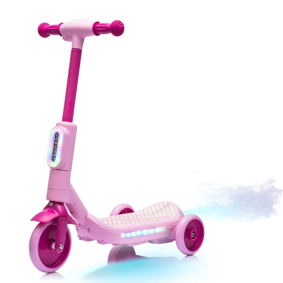 2in1 Kids Ride On Three - Wheel Balance Electric Scooter,Toy for kids,Tail Color Lights W/Spray,Wider Pedal,PU Wheels For Effective Floor Protection,Independent Light Switch With Music,For Kids 3 - 6 - Tenko Co., Ltd.