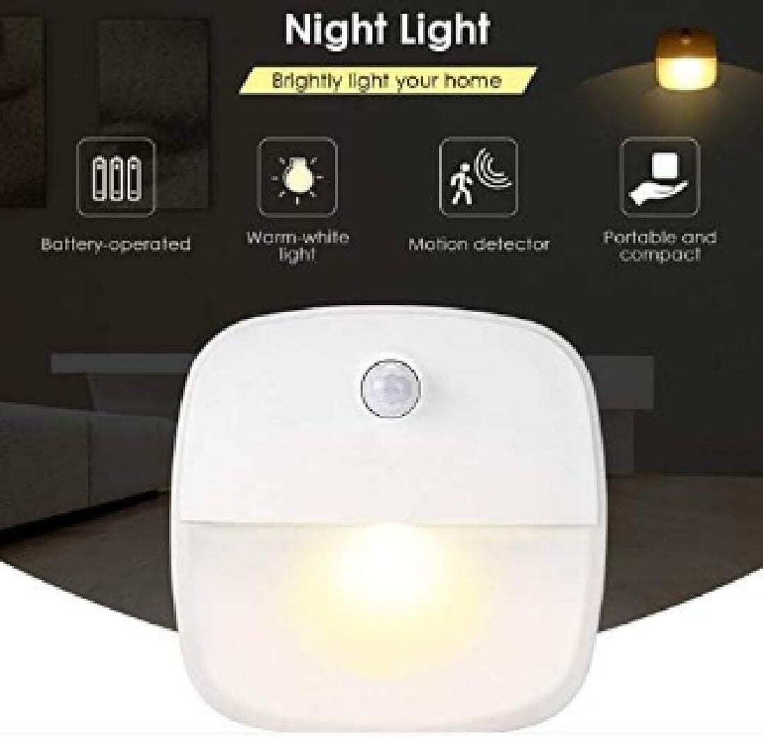 3 Pack Motion Sensor LED Night Light Battery Operated, Wireless Wall Lamp for Stairs, Closet, Hallway, Auto On/Off Sensor Lights - Tenko Co., Ltd.