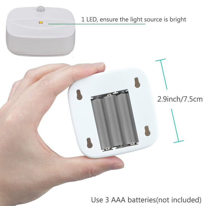 3 Pack Motion Sensor LED Night Light Battery Operated, Wireless Wall Lamp for Stairs, Closet, Hallway, Auto On/Off Sensor Lights - Tenko Co., Ltd.