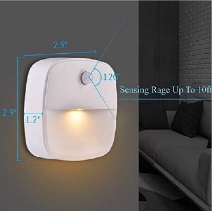 3 Pack Motion Sensor LED Night Light Battery Operated, Wireless Wall Lamp for Stairs, Closet, Hallway, Auto On/Off Sensor Lights - Tenko Co., Ltd.