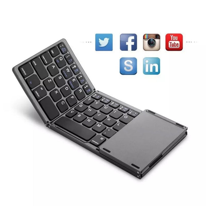 Folding Mini Keyboard Tablet Phone Computer Wireless Foldable Bluetooth Keyboard Multi-Function Button Tenko Store