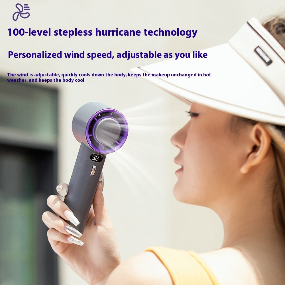 Portable Handheld Turbo Fan Cooling Semiconductor Refrigeration 3000mAh Battery Wind Speeds Adjustable Mini Personal Fan Tenko Store