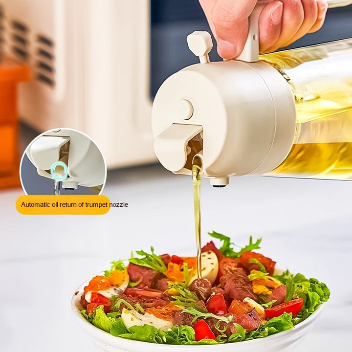 470ML Olive Oil Sprayer Dispenser For Cooking BBQ 2 In 1 Glass Oil Vinegar Soy Sauce Spray Kitchen Oil Bottle For Air Fryer Tenko Store