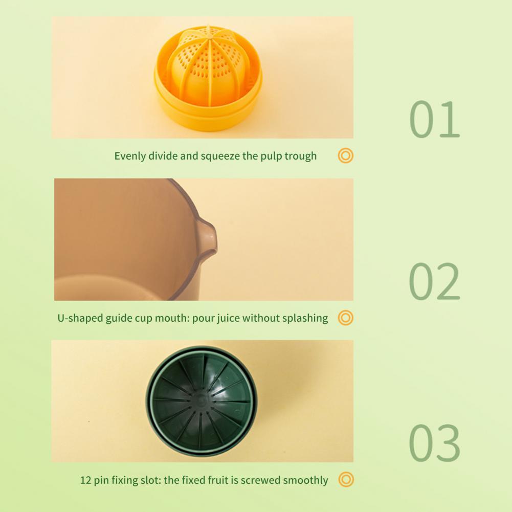 Mini Portable Manual Juicer Citrus Juicer Manual Lemon Squeezer Lime Orange Juicer Homemade DIY Fruit Orange Separating Juicer Fruit Separator Not Splash Semi-Transparent Non-electric Lemon Squeezer Tenko Store