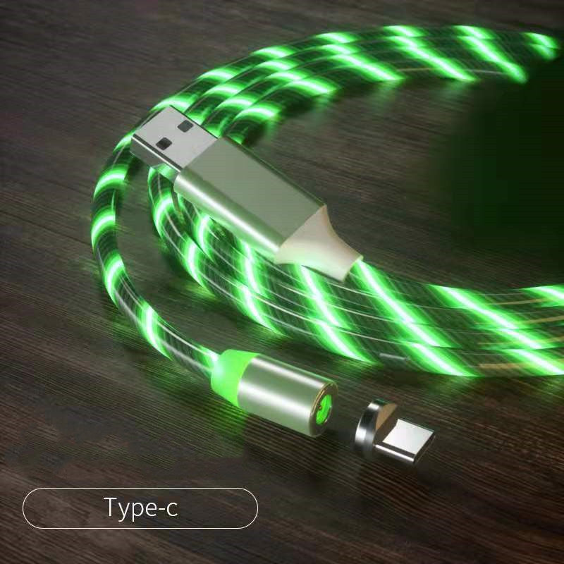 Magnetic Charging Cable Streamer Fast Charging Cable Lighting Micro USB Cable LED Magnet Charger Type-C Cable Tenko Store