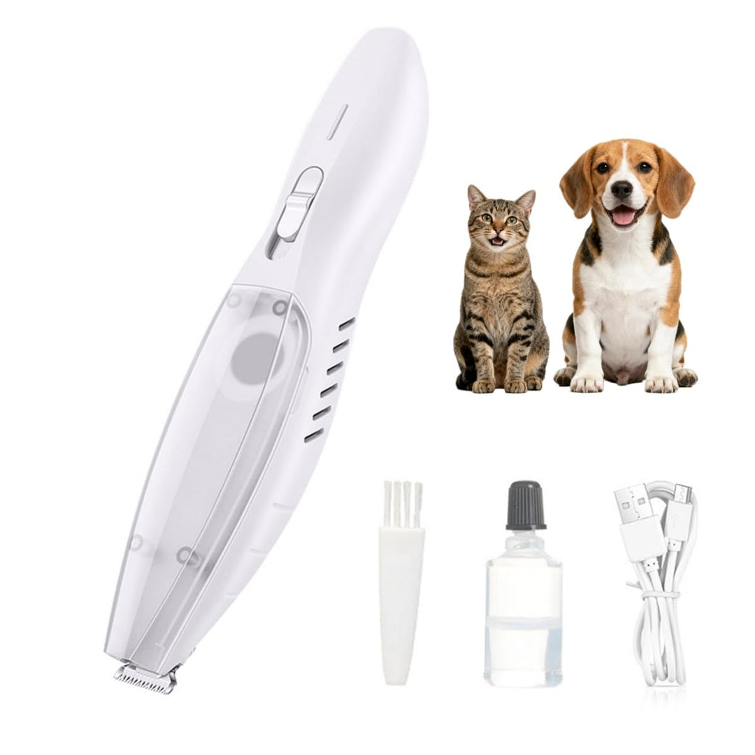 ペット用バリカン 掃除機付き 静か 犬 猫 トリミング 足裏 肉球ケア コードレス コンパクト 2モード調整 自宅ケア 低騒音 低振動 耳裏 顔周り お尻周り 初心者 簡単 手入れしやすいペット 飼育のおすすめアイテム (グリーン)