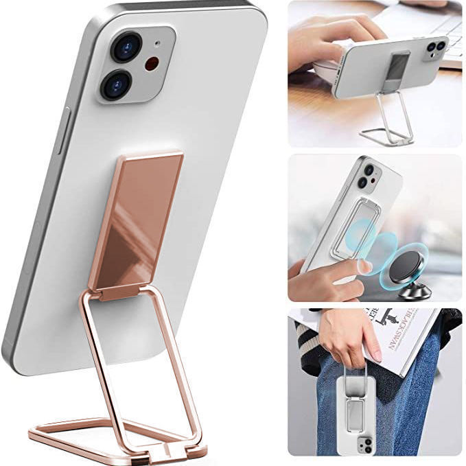 Foldable Mobile Phone Holder Ring Buckle Retractable Desktop CellPhone Stand Car Magnetic Bracket Office Accessories Tenko Store