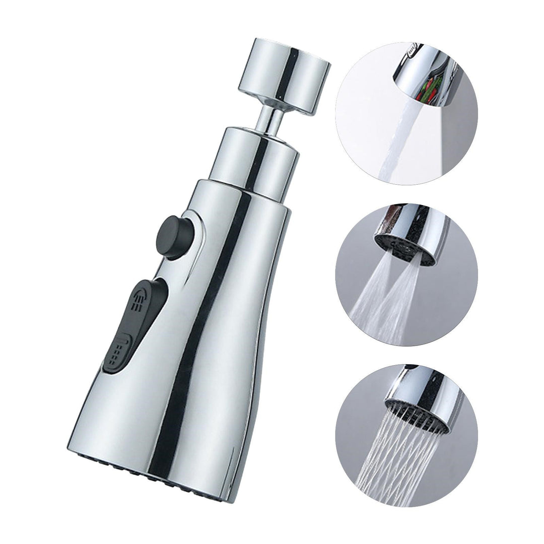 Universal Pressurized Faucet Sprayer Anti-splash 360 Degree Rotating Water Tap Three Stall Water Saving Faucet Nozzle Adapter Tenko Store