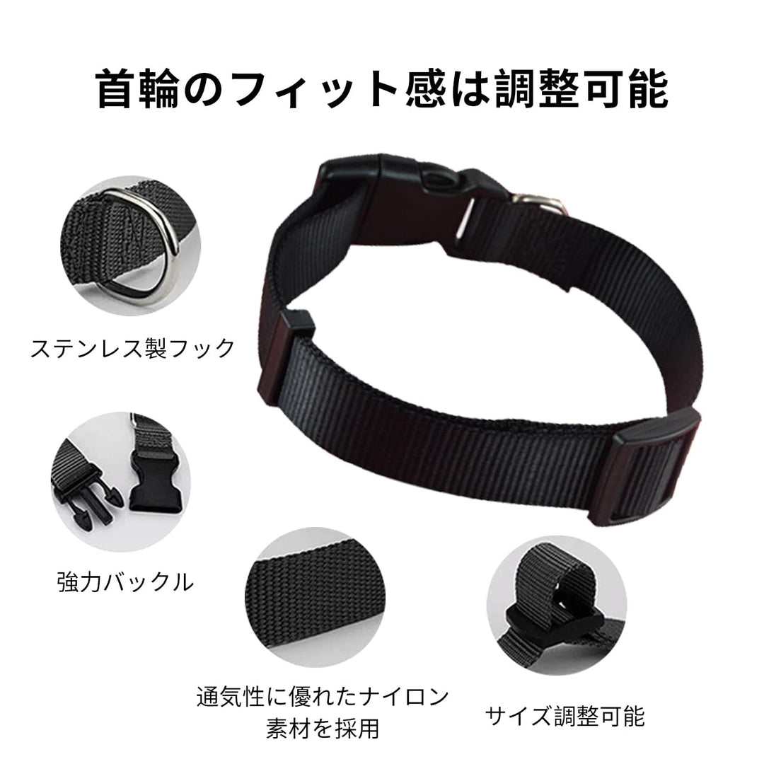 ペット用エアタグ 迷子防止タグ スマートトラッカー Apple探す対応 軽量コンパクト 首輪付き ペット用GPSタグ 紛失対策 軽量タグ サイズ調整可能 スマートタグ 犬猫兼用 ナイロン素材 (ピンク)