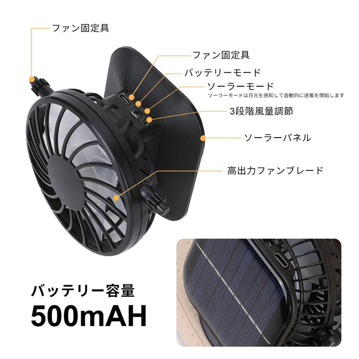 [Ｒａｙｚｏｎｉｃ] ソーラーファン付き帽子 日除けカバー付き 扇風機付き帽子 USB充電対応 3段階風量調節 通気メッシュ構造 接触冷感 撥水速乾素材 サイズ調整ストラップ付き アウトドア用ハット 55～60cm対応 登山 釣り 散歩 夏用 熱中症対策 (グレー)