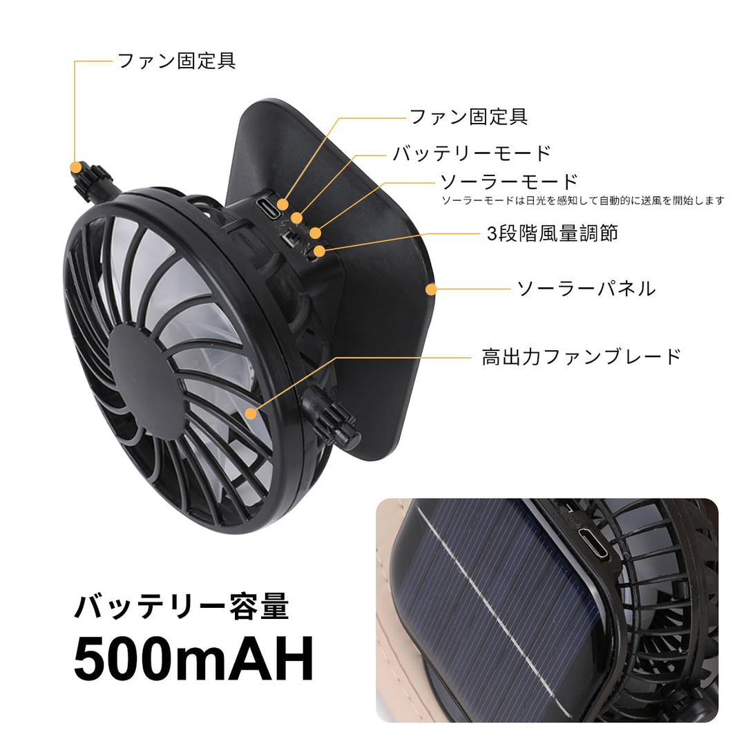 [Ｒａｙｚｏｎｉｃ] ソーラーファンハット 双扇風機付き帽子 大風量 釣り用帽子 USB充電・ソーラー充電対応 3段階風量調節 12cmつば ファン付きハット 日焼け防止 通気メッシュ帽体 通気性 吸湿速乾 熱中症対策 釣り 登山用 (カモフラージュカーキ)