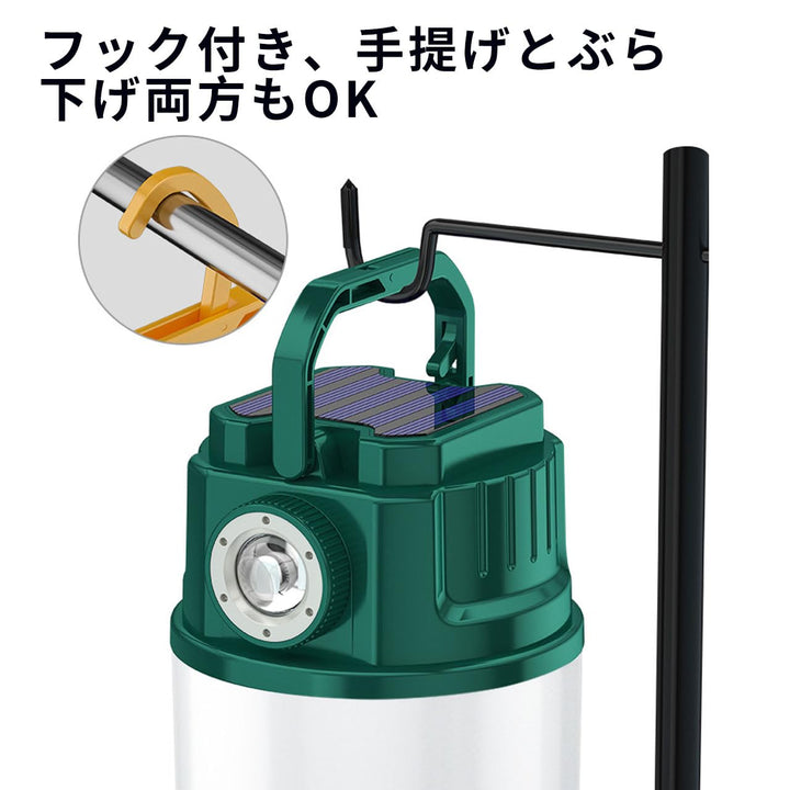 ソーラーランタン 太陽光給電&TYPE-C充電 高輝度 作業灯 防水キャンプランタン 懐中電灯 3600mah 大容量バッテリー キャンプライト 4点灯モード 登山 夜釣り 防災 地震 台風 停電 緊急 (ホワイト)