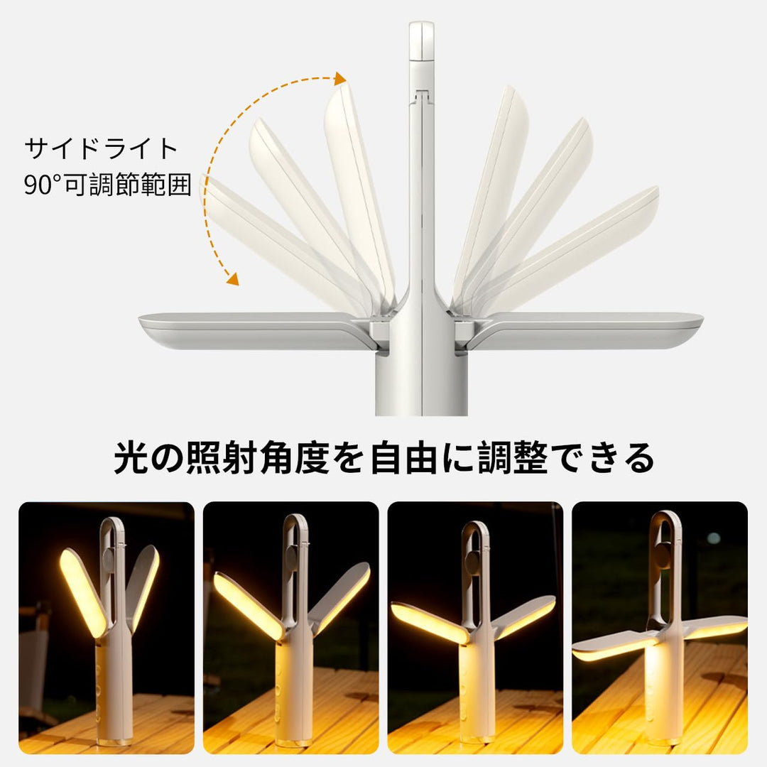 キャンプランタン 懐中電灯 軽量 携帯便利 折り畳み式 3色モード LED 10時間連続点灯 充電機能 カラビナ付き 38×237mm/151g 緊急SOS アウトドア キャンプ 家庭照明 防災グッズ 非常用 (グリーン)