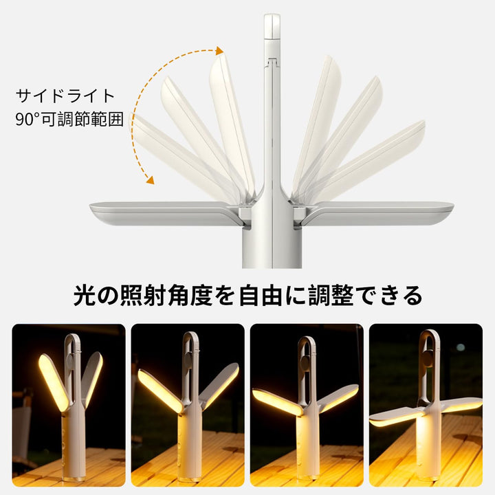 キャンプランタン 懐中電灯 軽量 携帯便利 折り畳み式 3色モード LED 10時間連続点灯 充電機能 カラビナ付き 38×237mm/151g 緊急SOS アウトドア キャンプ 家庭照明 防災グッズ 非常用 (グリーン)