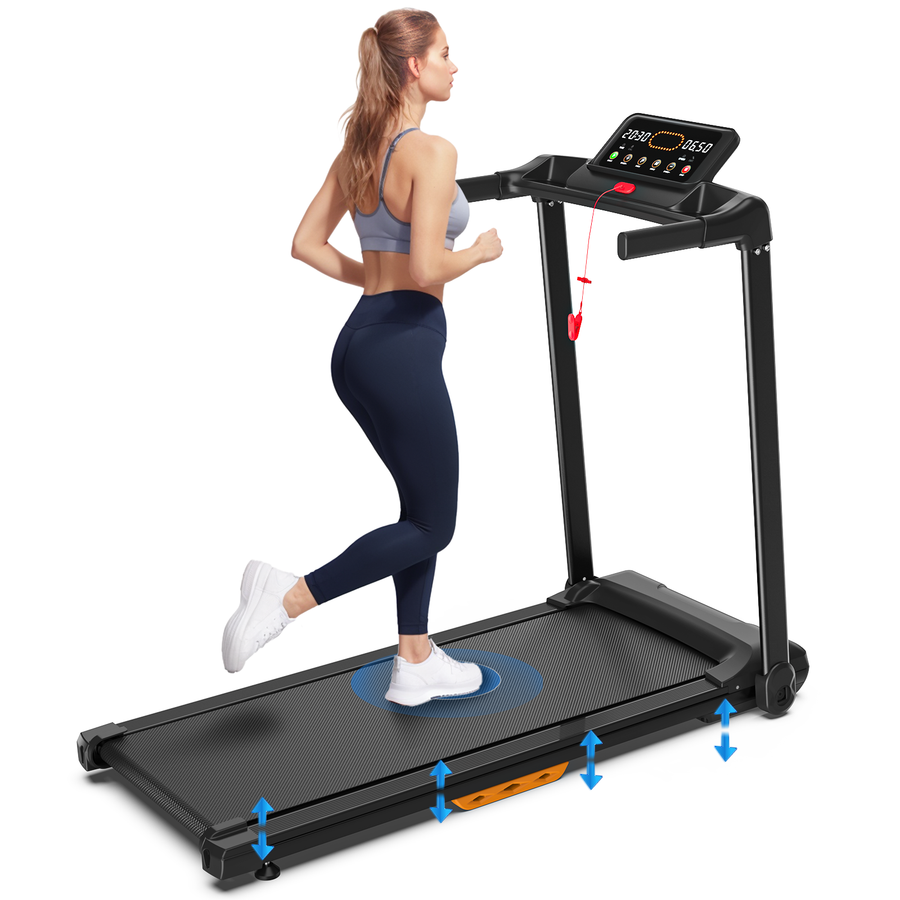 Walking Mat Treadmills Portable for Home & Office LED Display, 265 LB Capacity, Space-Saving Compact Walking Jogging Running Machine - Tenko Co., Ltd.