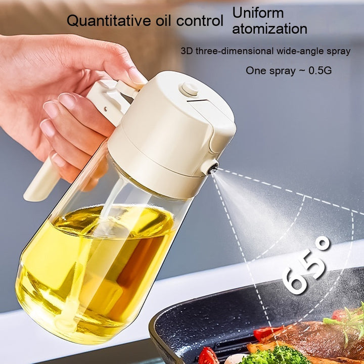 470ML Olive Oil Sprayer Dispenser For Cooking BBQ 2 In 1 Glass Oil Vinegar Soy Sauce Spray Kitchen Oil Bottle For Air Fryer Tenko Store