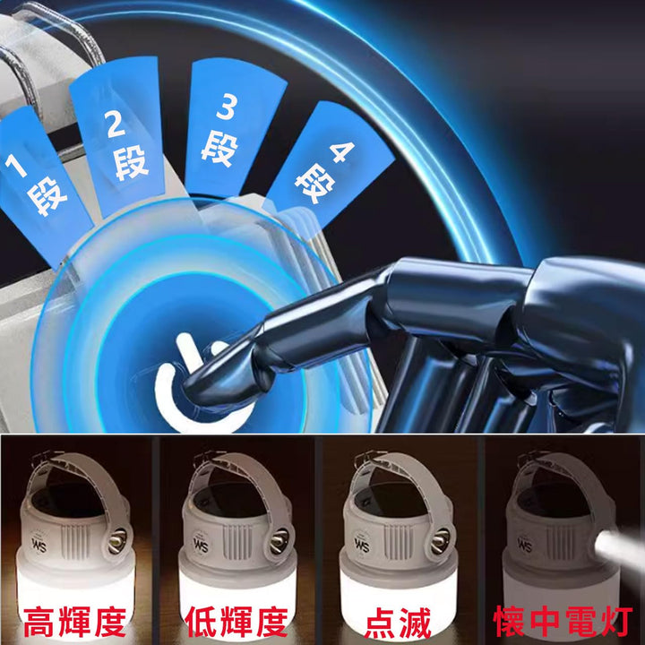 ソーラーランタン 作業灯 キャンプライト 節電 太陽光給電&TYPE-C充電 高輝度 防水キャンプランタン 懐中電灯 2400mah 大容量バッテリー 4点灯モード 登山 夜釣り 防災 地震 台風 停電 緊急 - Tenko Co., Ltd.