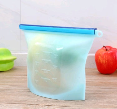 Silicone fresh-keeping bag vacuum sealed bag food  storage bag refrigerator food fruit storage bag Tenko Store