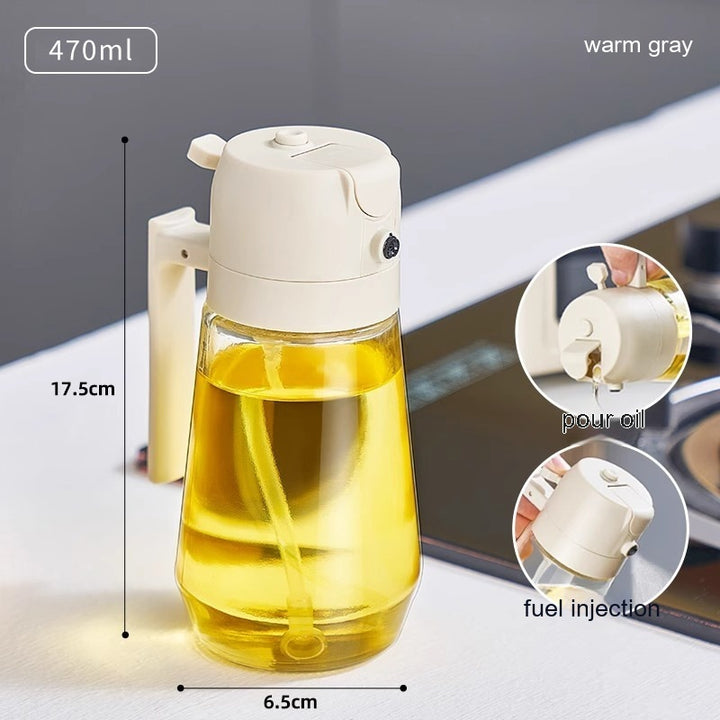 470ML Olive Oil Sprayer Dispenser For Cooking BBQ 2 In 1 Glass Oil Vinegar Soy Sauce Spray Kitchen Oil Bottle For Air Fryer Tenko Store