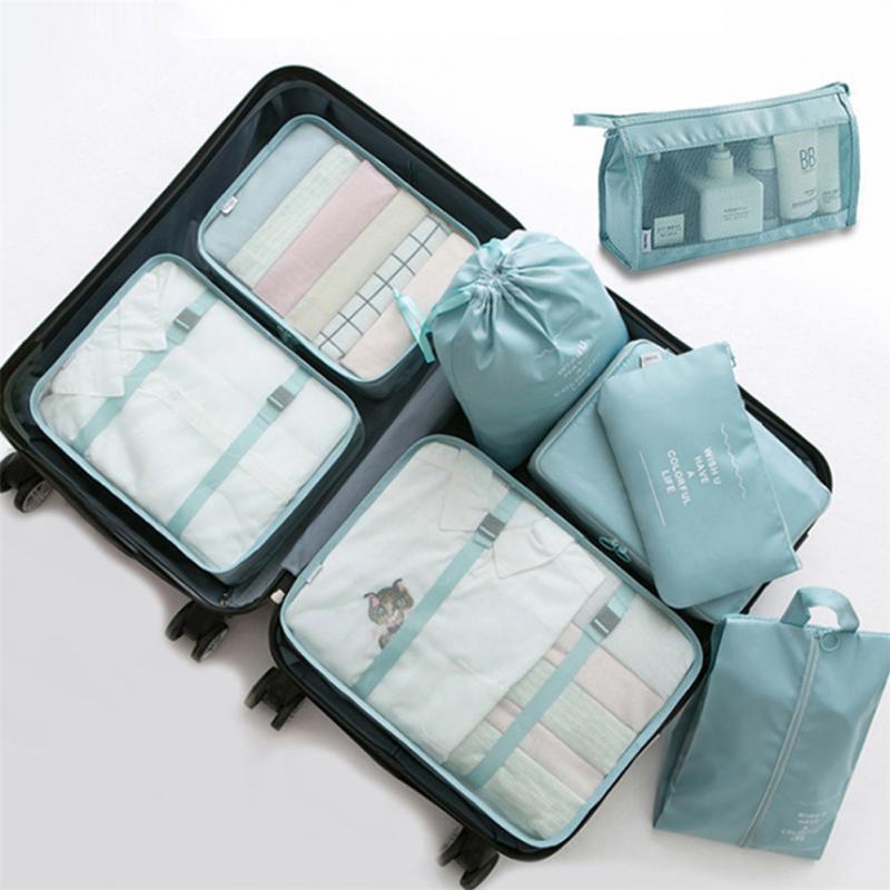 8 - piece Set Luggage Divider Bag Travel Storage Clothes Underwear Shoes Organizer Packing Cube Bag - Tenko Co., Ltd.