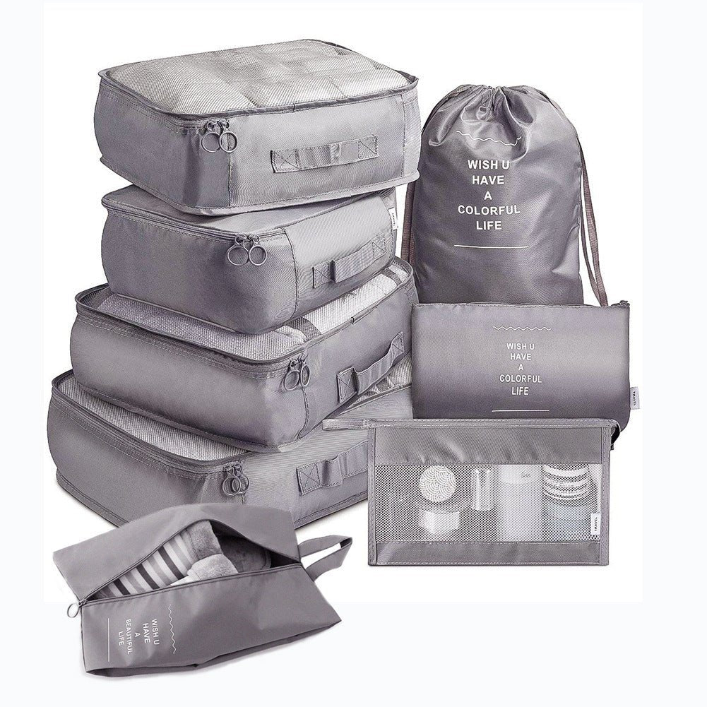8 - piece Set Luggage Divider Bag Travel Storage Clothes Underwear Shoes Organizer Packing Cube Bag - Tenko Co., Ltd.