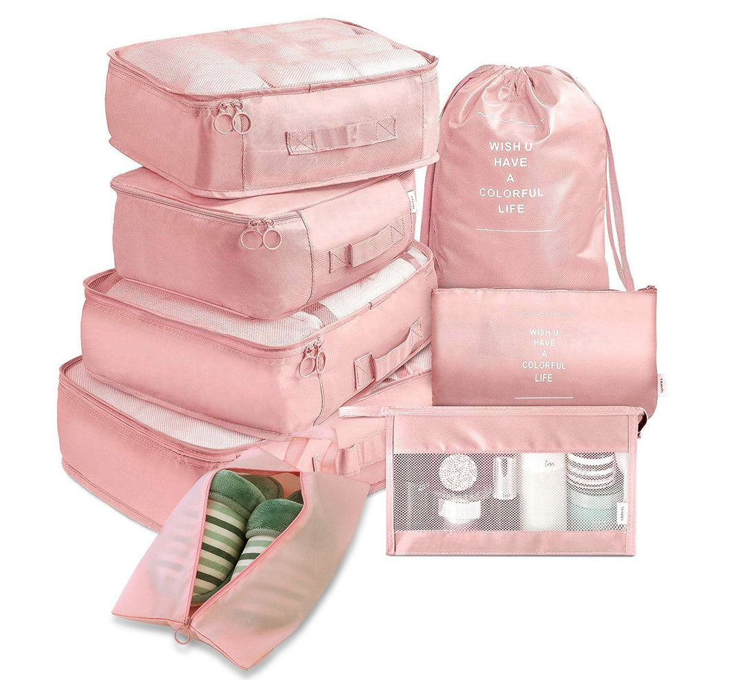 8 - piece Set Luggage Divider Bag Travel Storage Clothes Underwear Shoes Organizer Packing Cube Bag - Tenko Co., Ltd.