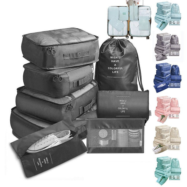 8 - piece Set Luggage Divider Bag Travel Storage Clothes Underwear Shoes Organizer Packing Cube Bag - Tenko Co., Ltd.