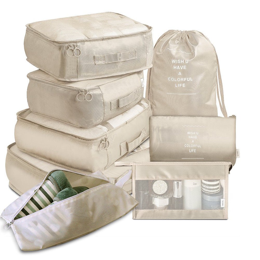 8 - piece Set Luggage Divider Bag Travel Storage Clothes Underwear Shoes Organizer Packing Cube Bag - Tenko Co., Ltd.