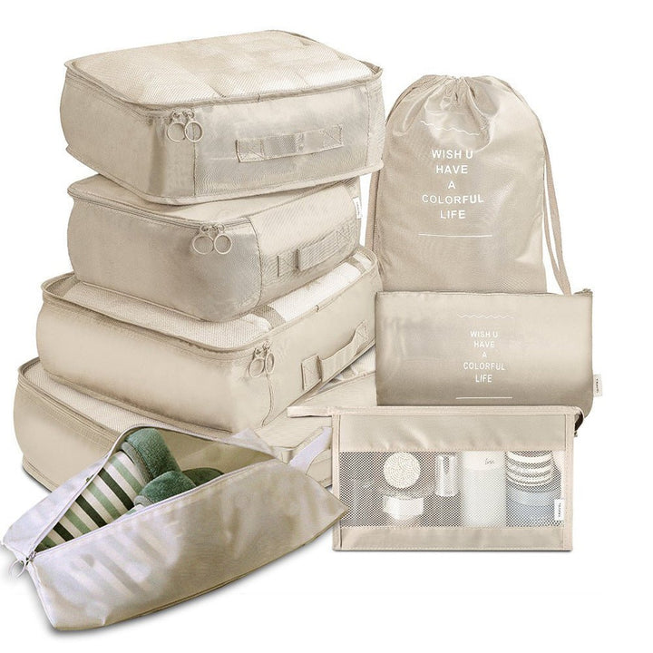 8 - piece Set Luggage Divider Bag Travel Storage Clothes Underwear Shoes Organizer Packing Cube Bag - Tenko Co., Ltd.