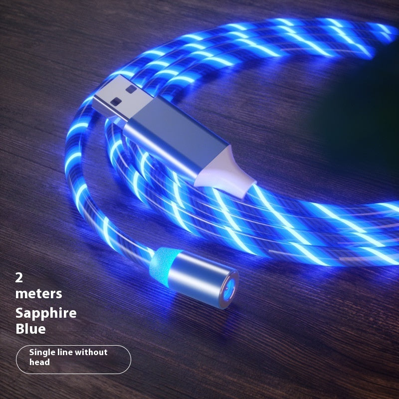 Magnetic Charging Cable Streamer Fast Charging Cable Lighting Micro USB Cable LED Magnet Charger Type-C Cable Tenko Store