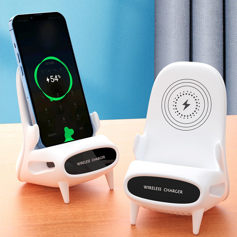 Portable Mini Chair Wireless Charger Desk Mobile Phone Holder Wireless Charger 10W Fast Charge Special Gift Tenko Store