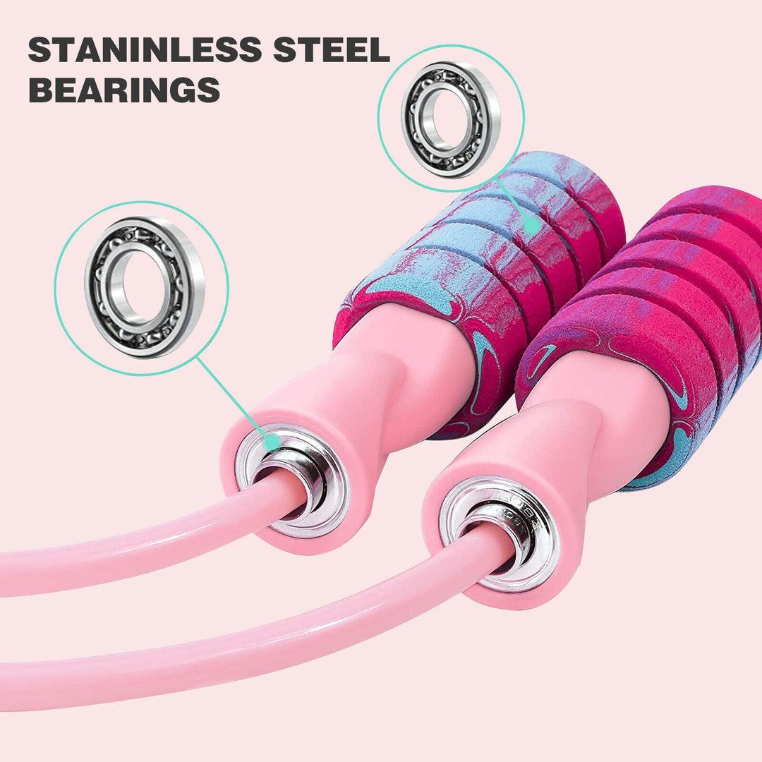 Adjustable Rope or Ropeless 2 in 1 Jump Ropes Training Skipping Fitness Weighted - Tenko Co., Ltd.