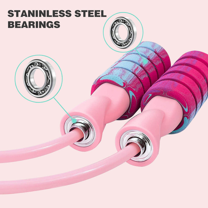 Adjustable Rope or Ropeless 2 in 1 Jump Ropes Training Skipping Fitness Weighted - Tenko Co., Ltd.