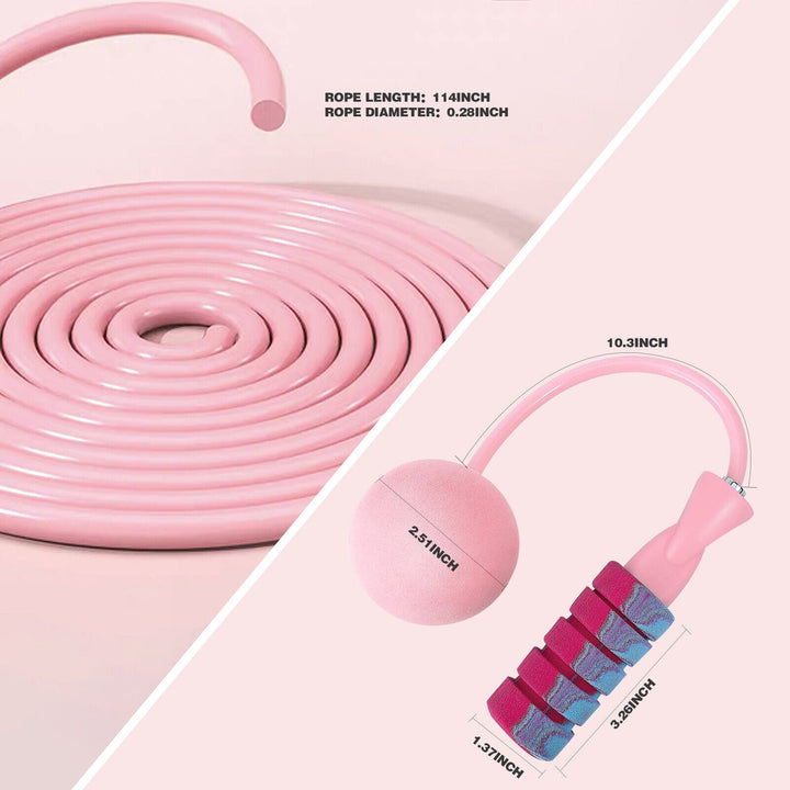 Adjustable Rope or Ropeless 2 in 1 Jump Ropes Training Skipping Fitness Weighted - Tenko Co., Ltd.