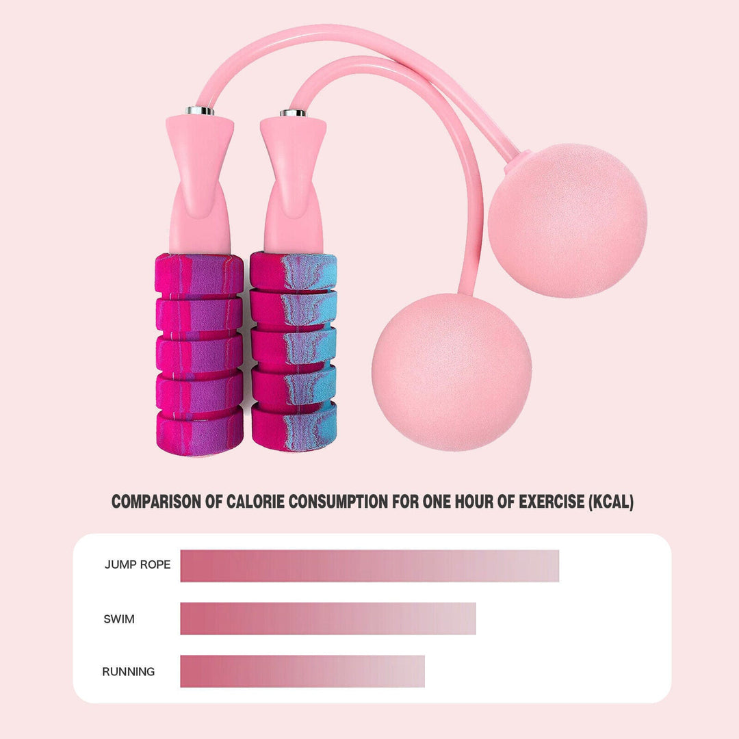 Adjustable Rope or Ropeless 2 in 1 Jump Ropes Training Skipping Fitness Weighted - Tenko Co., Ltd.